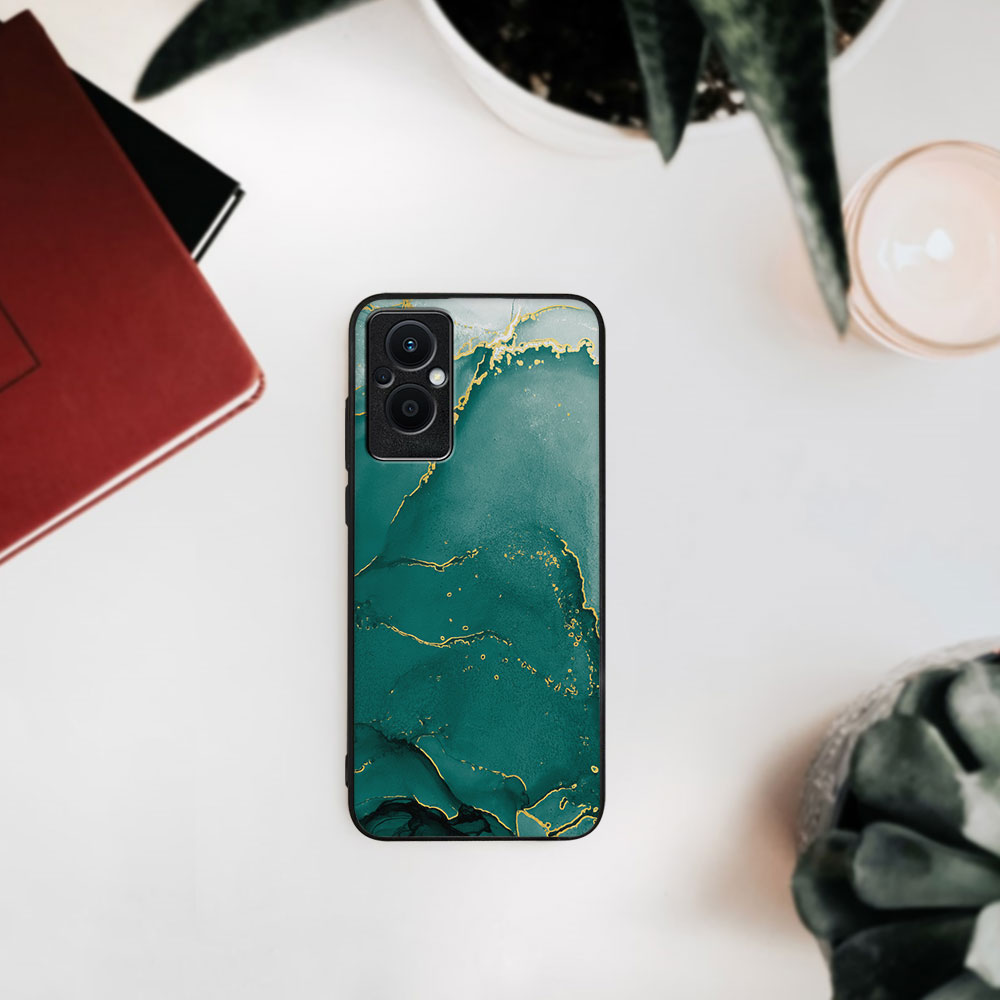 PROTEMIO MY ART Védőtok Oppo Reno7 Lite 5G GREEN MARBLE (145)