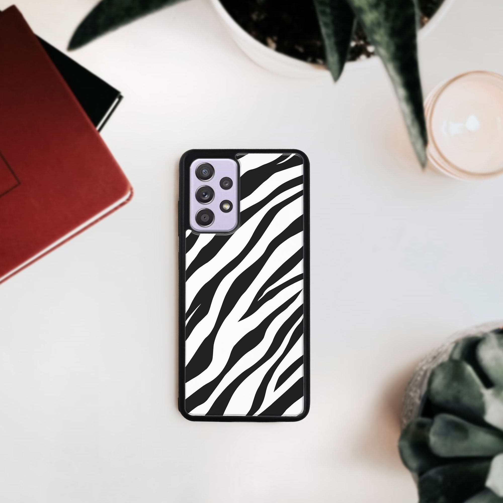 PROTEMIO MY ART Szilikon Borítás Samsung Galaxy A72 ZEBRA (049)