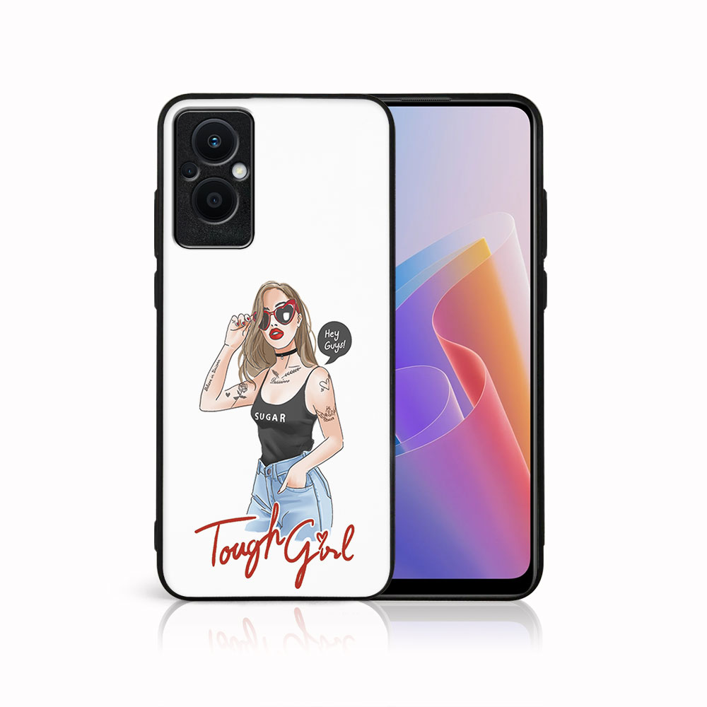 PROTEMIO MY ART Védőtok Oppo Reno7 Lite 5G TOUGH GIRL (131)