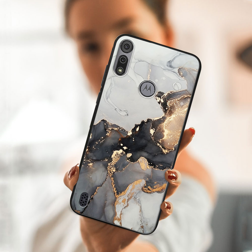 PROTEMIO MY ART Szilikon Borítás Motorola Moto E6s GREY MARBLE (140)