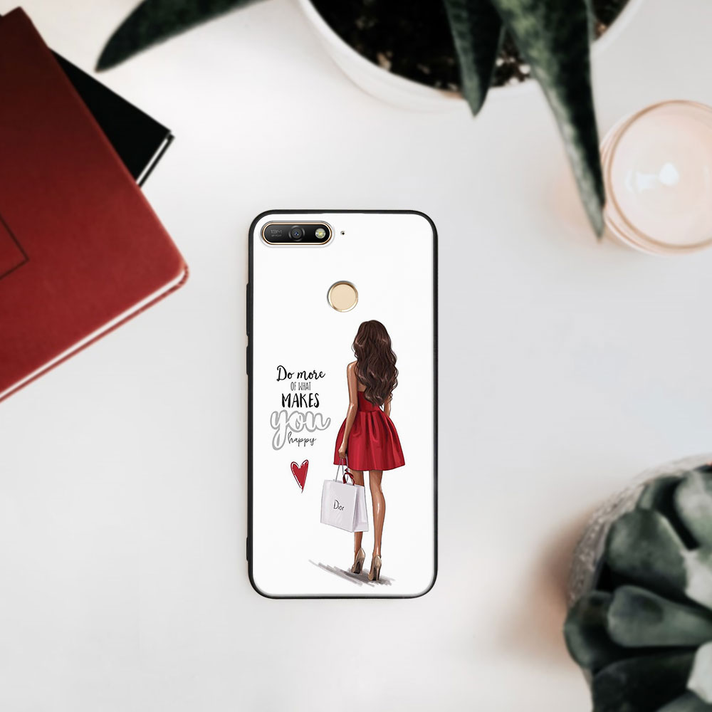 MY ART Védőburkolat Huawei Y6 Prime 2018 RED DRESS (137) Készülékhez