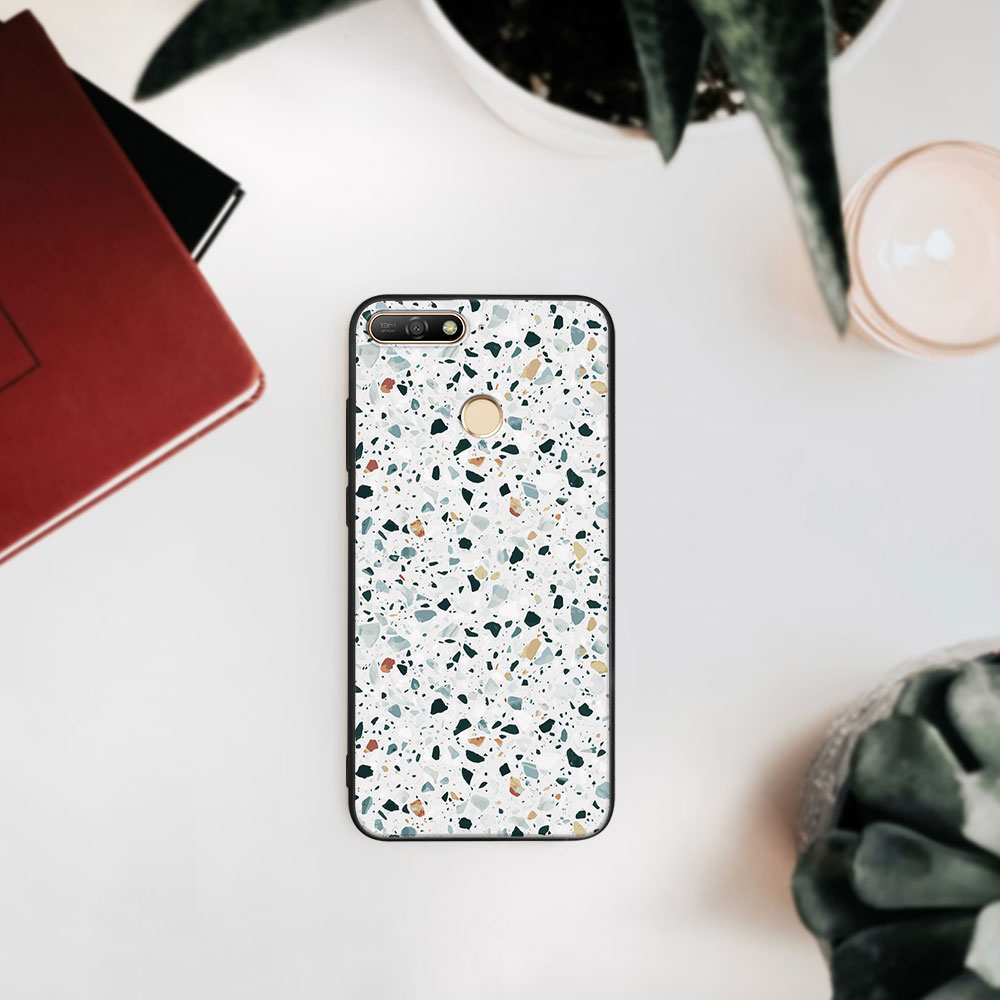 MY ART Védőburkolat Huawei Y6 Prime 2018 GREY TERRAZZO (163) Készülékhez