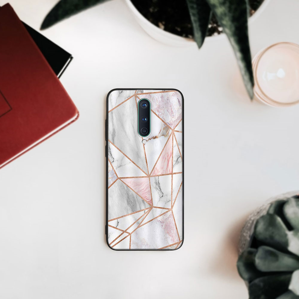 PROTEMIO MY ART Védőtok OnePlus 8 - PINK MARBLE (143)