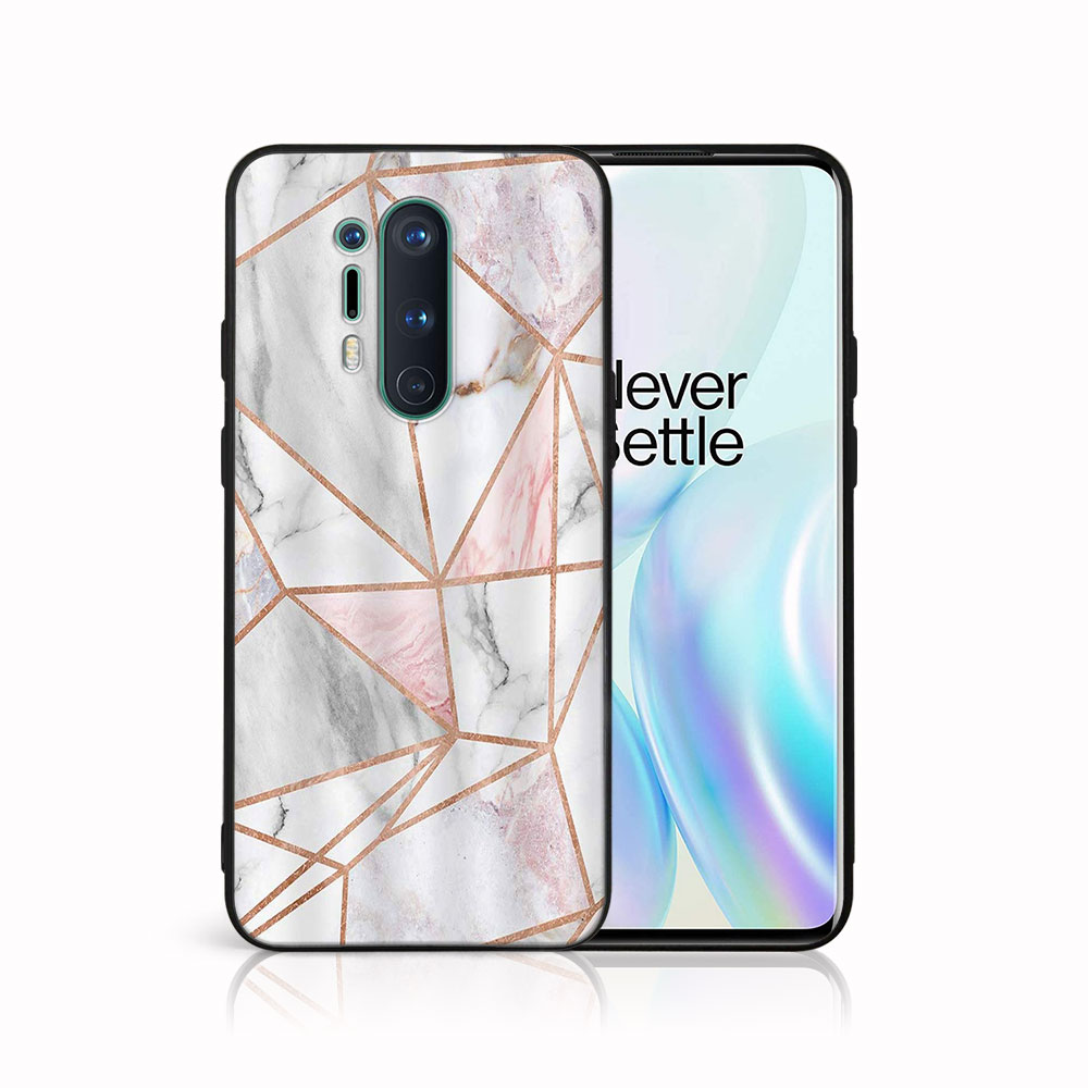 PROTEMIO MY ART Védőtok OnePlus 8 Pro Készülékhez - PINK MARBLE (143)