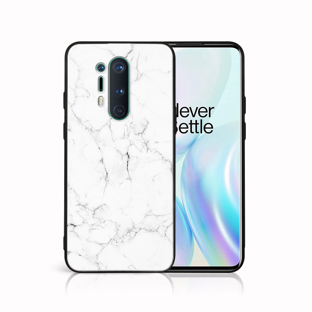 PROTEMIO MY ART Védőhuzat OnePlus 8 Pro Készülékhez - WHITE MARBLE (144)