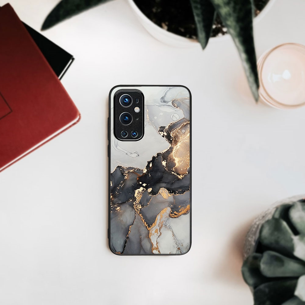 PROTEMIO MY ART Védőhuzat OnePlus 9 Pro Készülékhez - GREY MARBLE (140)