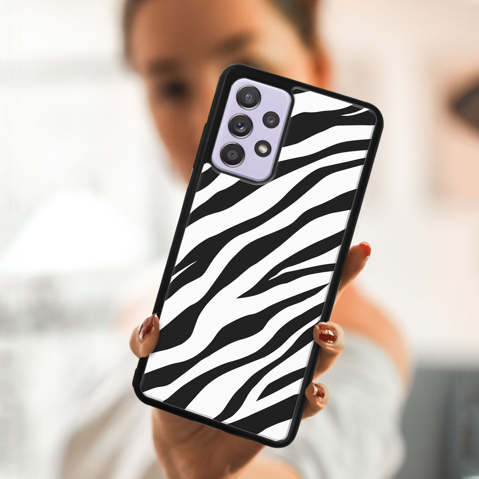 PROTEMIO MY ART Szilikon Borítás Samsung Galaxy A72 ZEBRA (049)