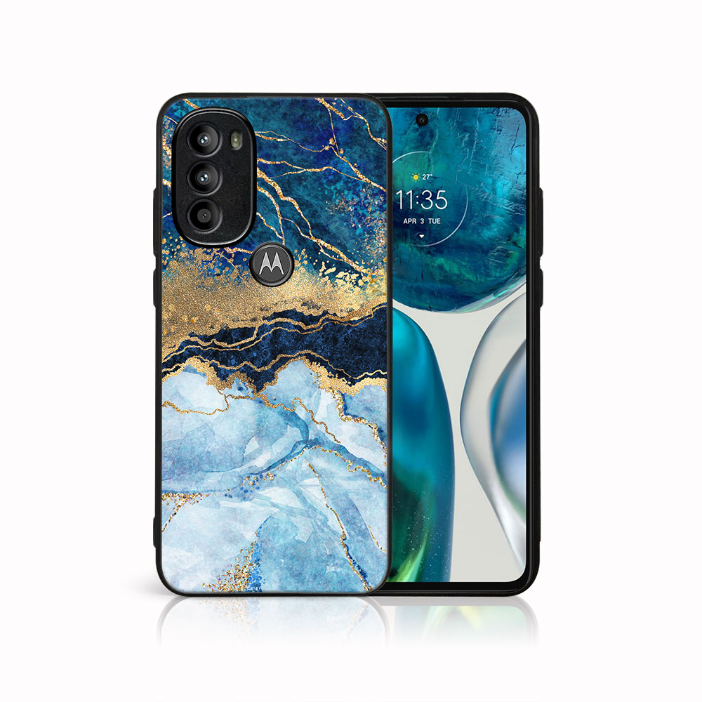 MY ART Védőburkolat Motorola Moto G71 5G BLUE MARBLE (141)