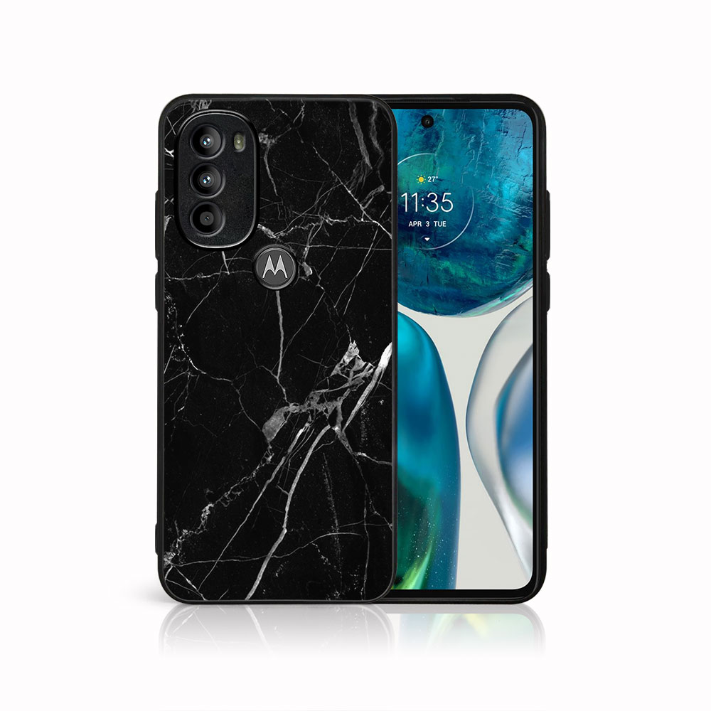 MY ART Védőburkolat Motorola Moto G71 5G BLACK MARBLE (142)