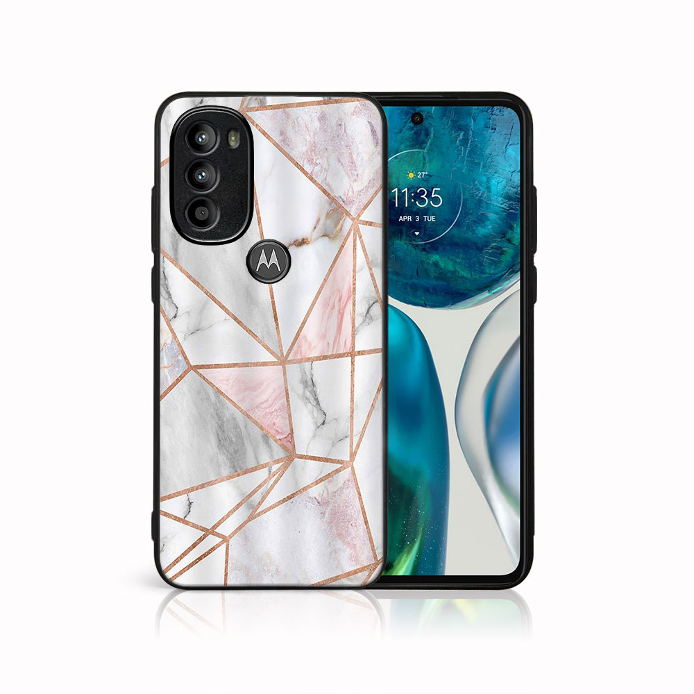 MY ART Védőburkolat Motorola Moto G71 5G PINK MARBLE (143)