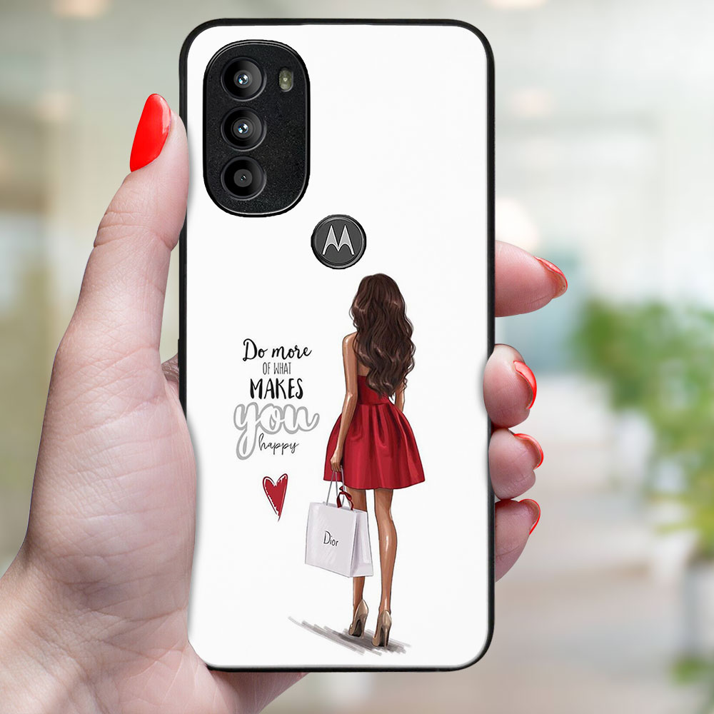 MY ART Védőburkolat Motorola Moto G71 5G RED DRESS (137)