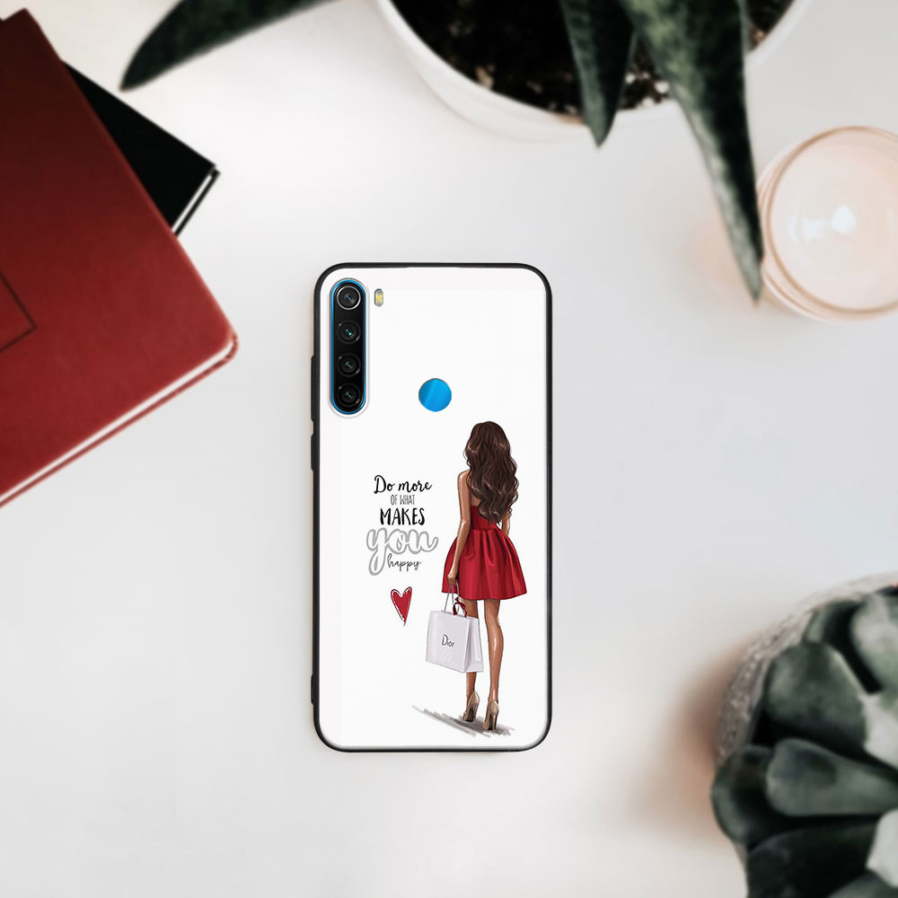 MY ART Védőtok Xiaomi Redmi Note 8-hoz - RED DRESS (137)