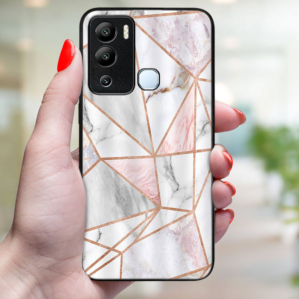 MY ART Védőburkolat Infinix Hot 12i PINK MARBLE (143) Készülékhez