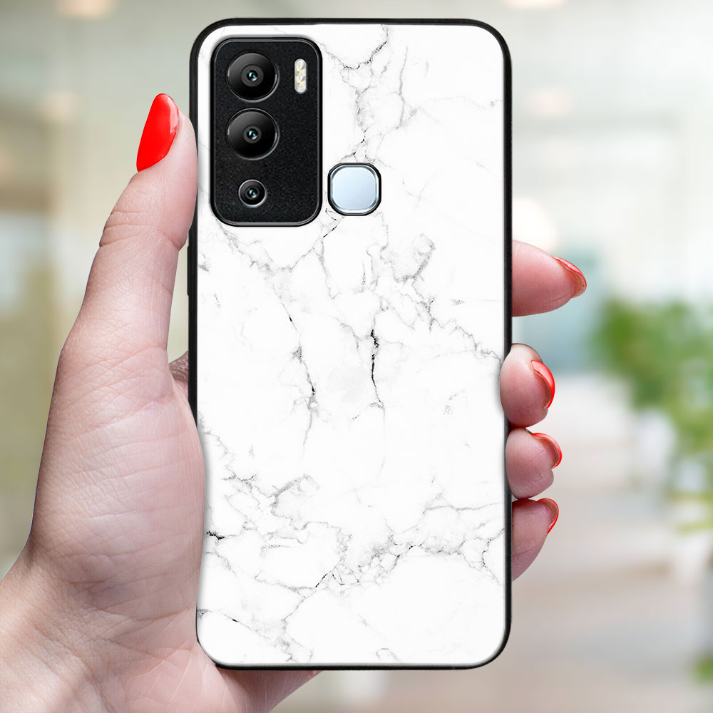 MY ART Védőburkolat Infinix Hot 12i WHITE MARBLE (144) Készülékhez