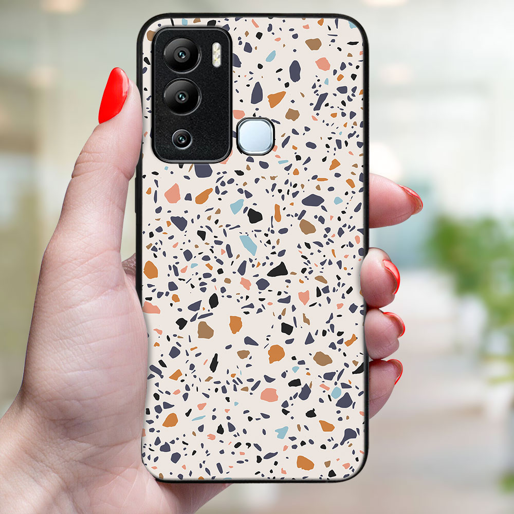 MY ART Védőburkolat Infinix Hot 12i BEIGE TERRAZZO (162) Készülékhez