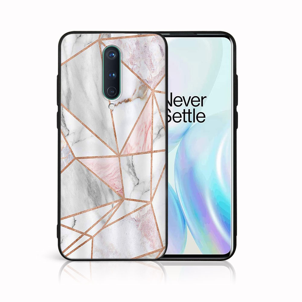 PROTEMIO MY ART Védőtok OnePlus 8 - PINK MARBLE (143)