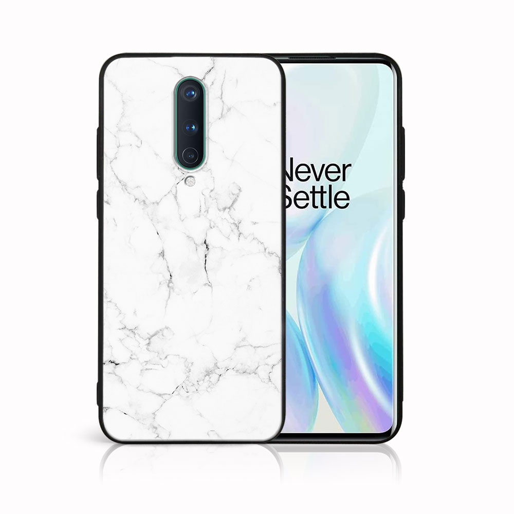 PROTEMIO MY ART Védőtok OnePlus 8 - WHITE MARBLE (144)