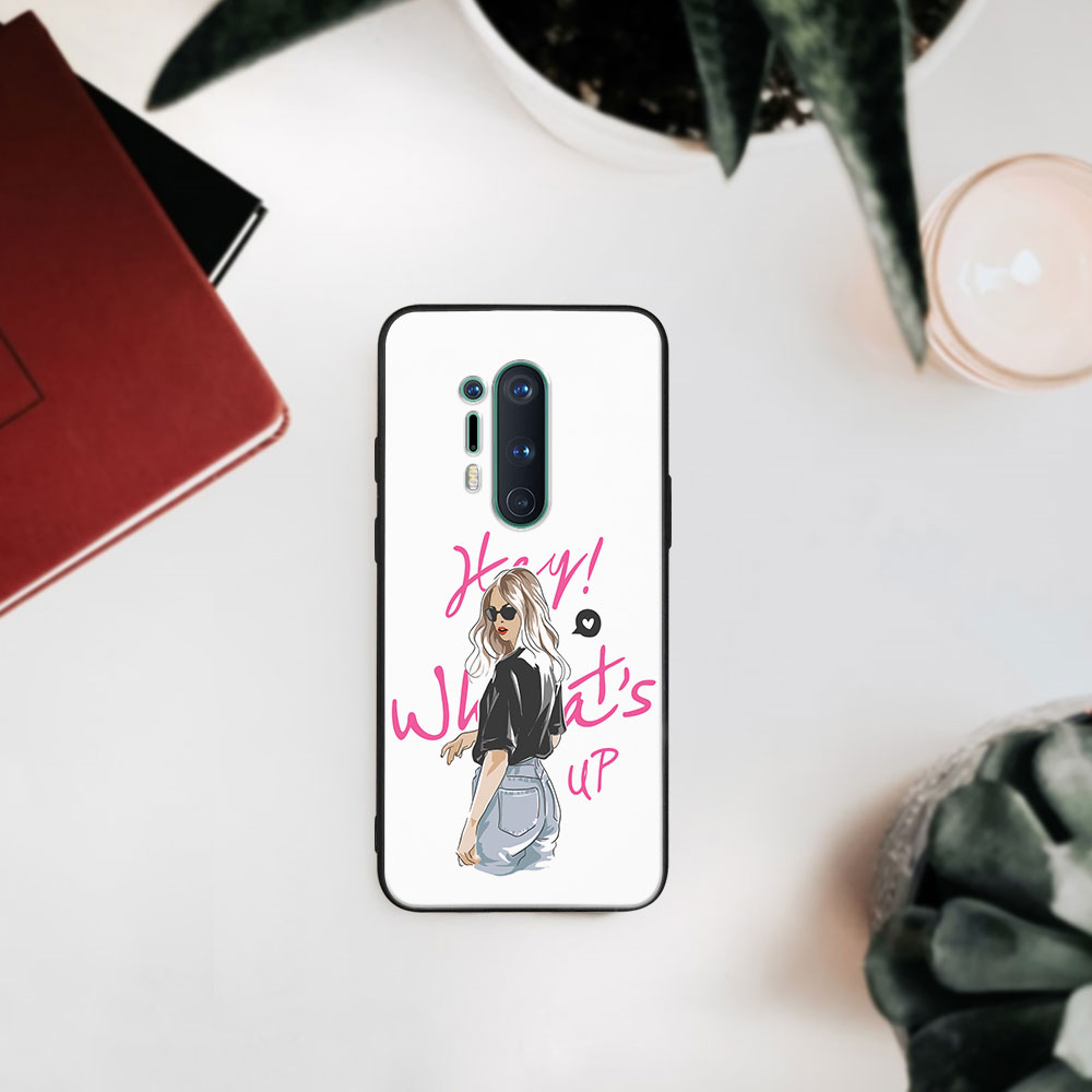 PROTEMIO MY ART Protective Case OnePlus 8 Pro -WHATSUP (132)