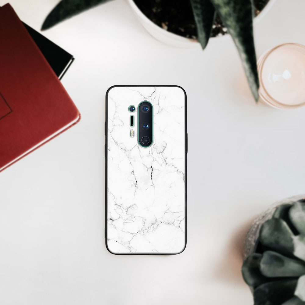 PROTEMIO MY ART Védőhuzat OnePlus 8 Pro Készülékhez - WHITE MARBLE (144)