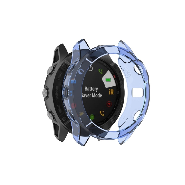 TPU HALF COVER Huzat Garmin Fenix 6X / 6X Pro Kékhez