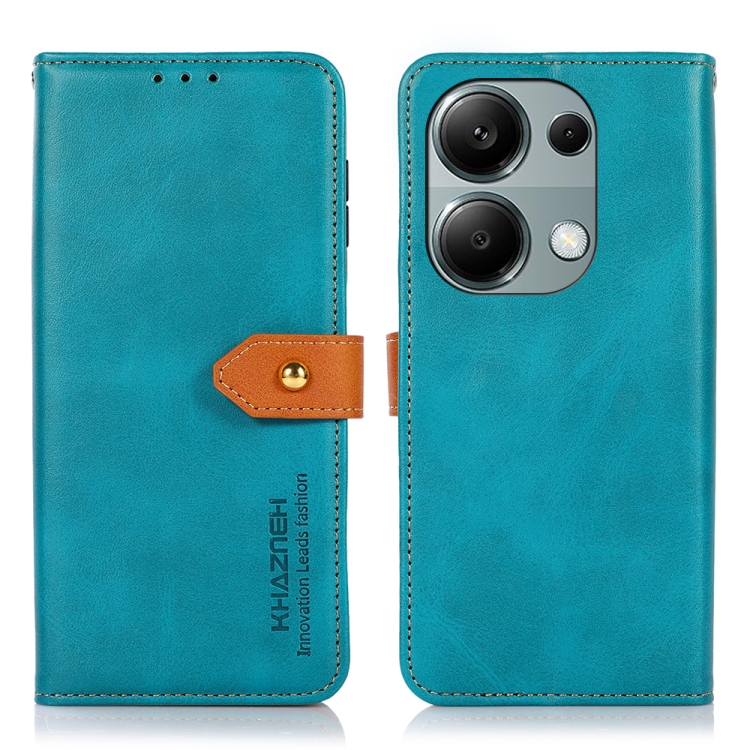 KHAZNEH DUAL -COLOR Pénztárcahuzat Xiaomi Redmi Note 13 Pro / Poco M6 Pro Kék