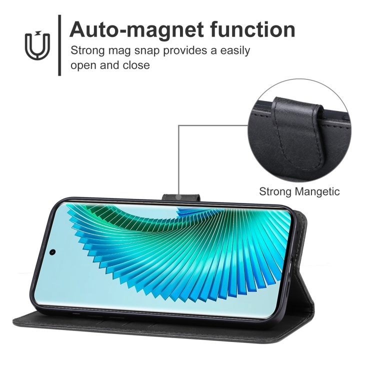 SMOOTH Wallet Tok Honor Magic6 Lite 5G Fekete