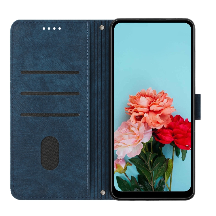 STRIPE Pénztárca Tok Szíjjal Xiaomi Redmi Note 13 Pro+ 5G Kék