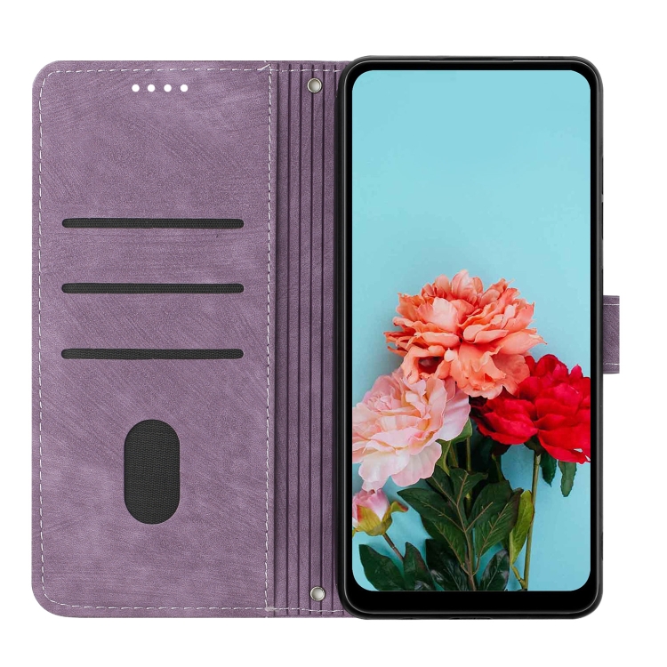 STRIPE Pénztárca Tok Szíjjal Xiaomi Redmi Note 13 Pro+ Lila