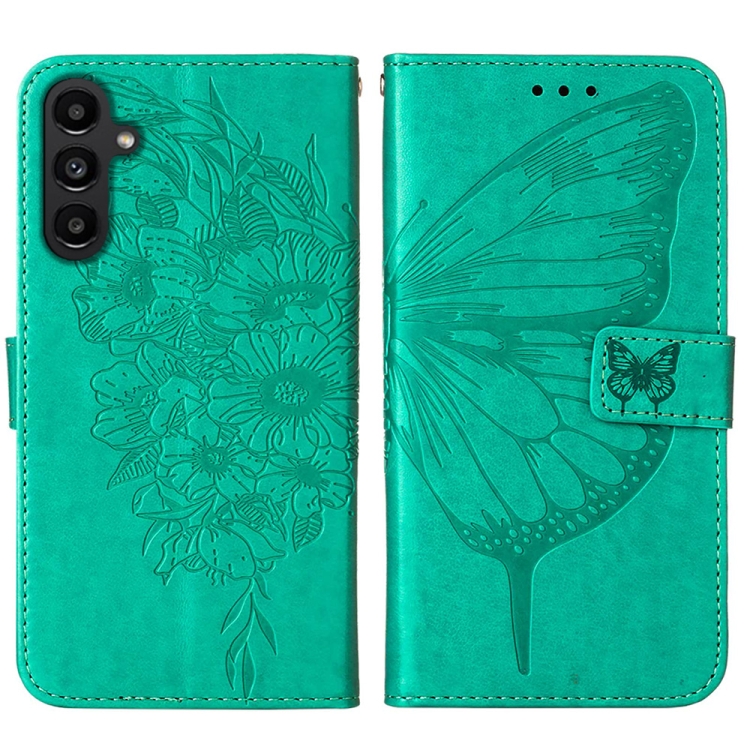 ART BUTTERFLY Pénztárcahuzat Samsung Galaxy A15 / A15 5G Zöld