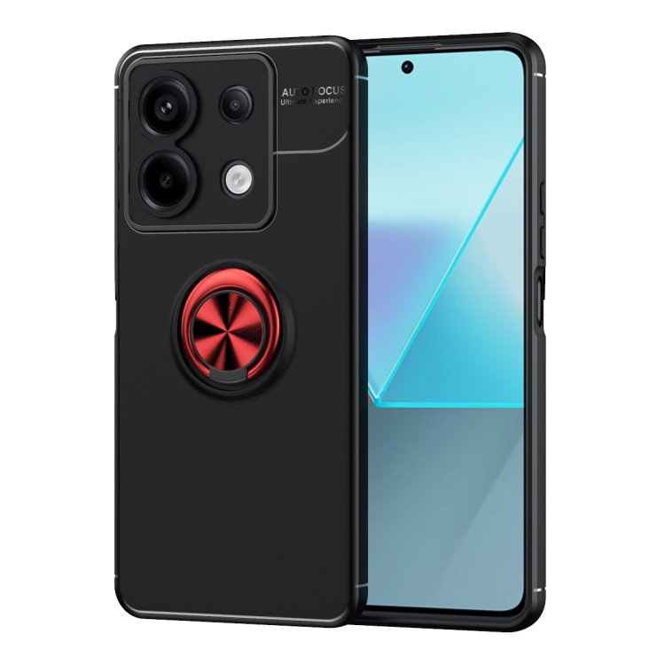 TARTÓ Szilikon Huzat Tartóval Xiaomi Redmi Note 13 Pro 5G / Xiaomi Poco X6 5G Fekete-piros