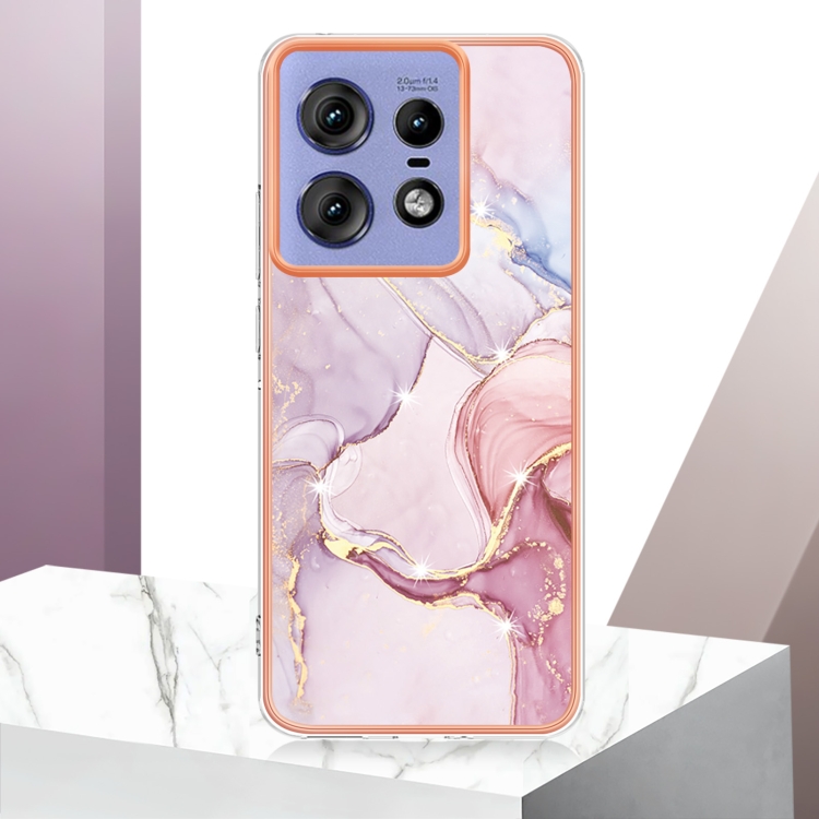 IMD MARBLE Védőburkolat Motorola Edge 50 Pro ROSE GOLD-hoz