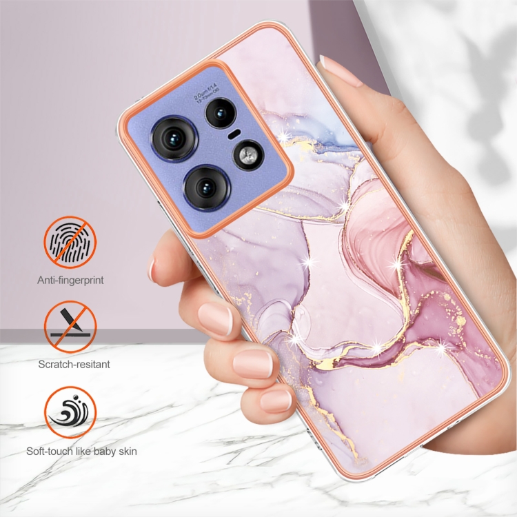 IMD MARBLE Védőburkolat Motorola Edge 50 Pro ROSE GOLD-hoz