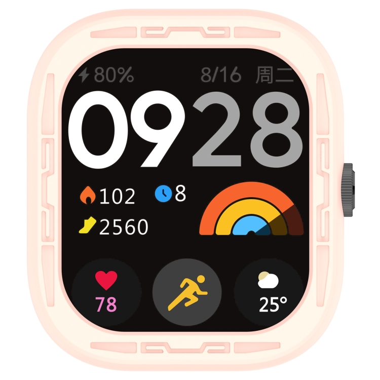 TPU HALF COVER Borító Redmi Watch 4-hez Rózsaszín