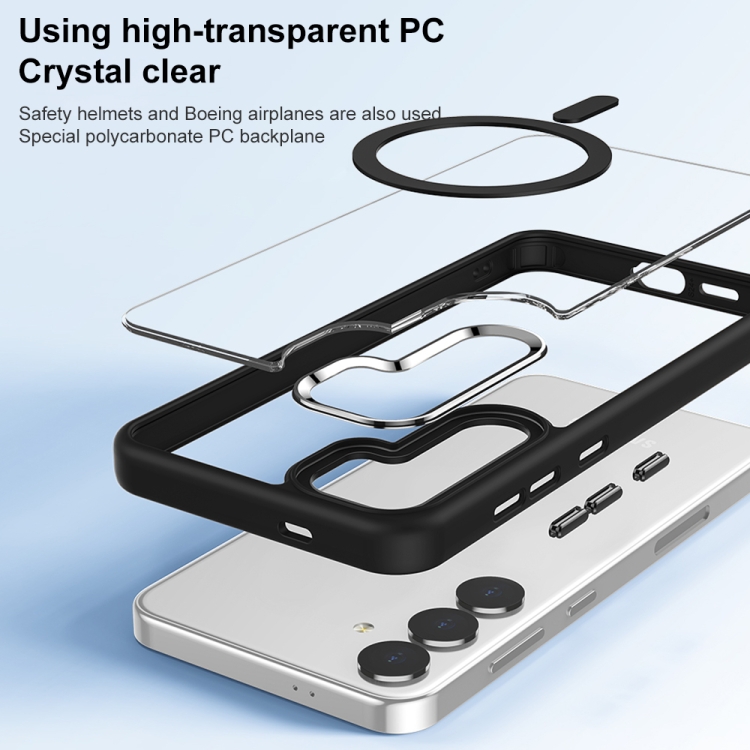 TRANSPARENT MAGSAFE Borítás Samsung Galaxy S24 5G Lila Telefonhoz