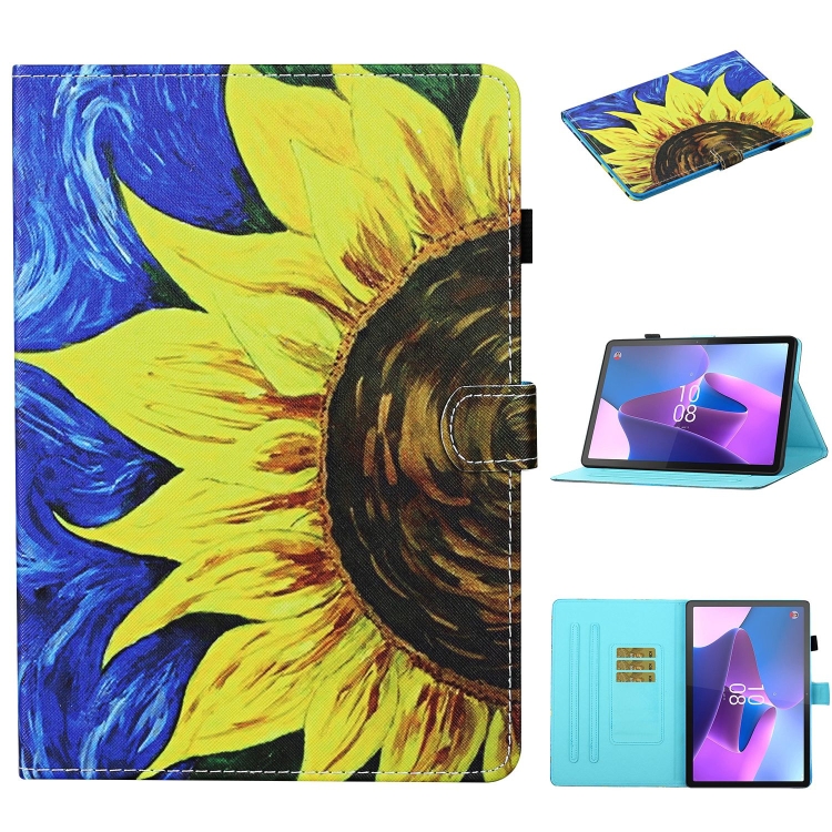 ART Összecsukható Tok Lenovo Tab P12 SUN FLOWER Készülékhez