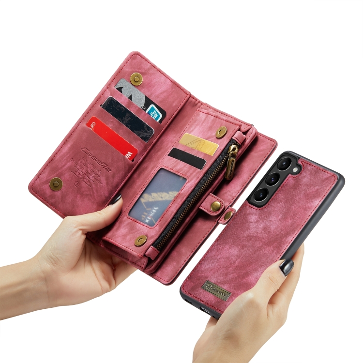 WALLET Pénztárcával 2 Az 1-ben Samsung Galaxy S24 5G Piros