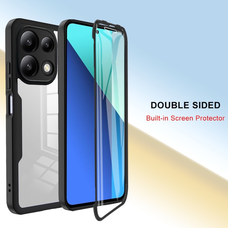 DUAL Kétoldalas Burkolat Fóliával Xiaomi Redmi Note 13 Piros