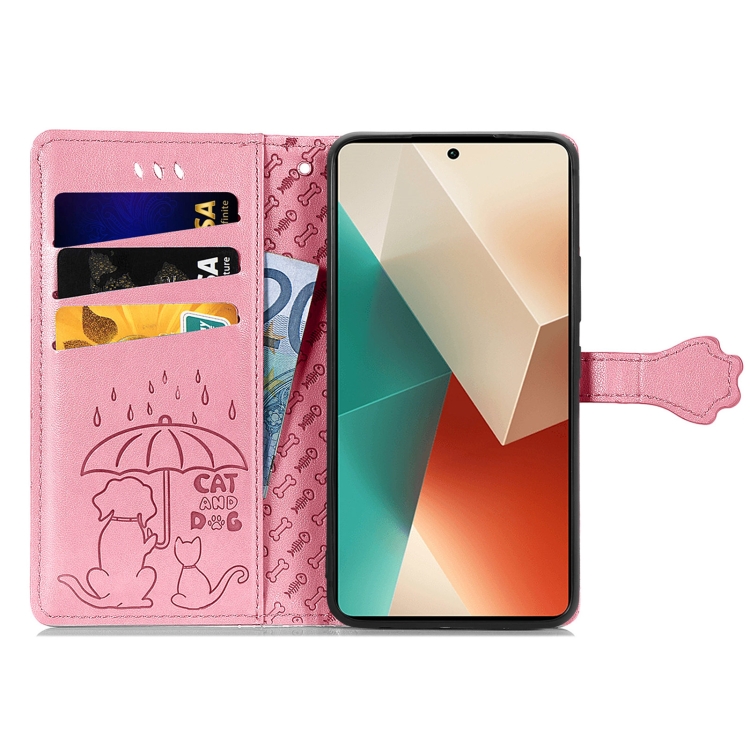 ART ANIMALS Pénztárcahuzat Xiaomi Redmi Note 13 Pro 5G / Xiaomi Poco X6 5G Rózsaszín