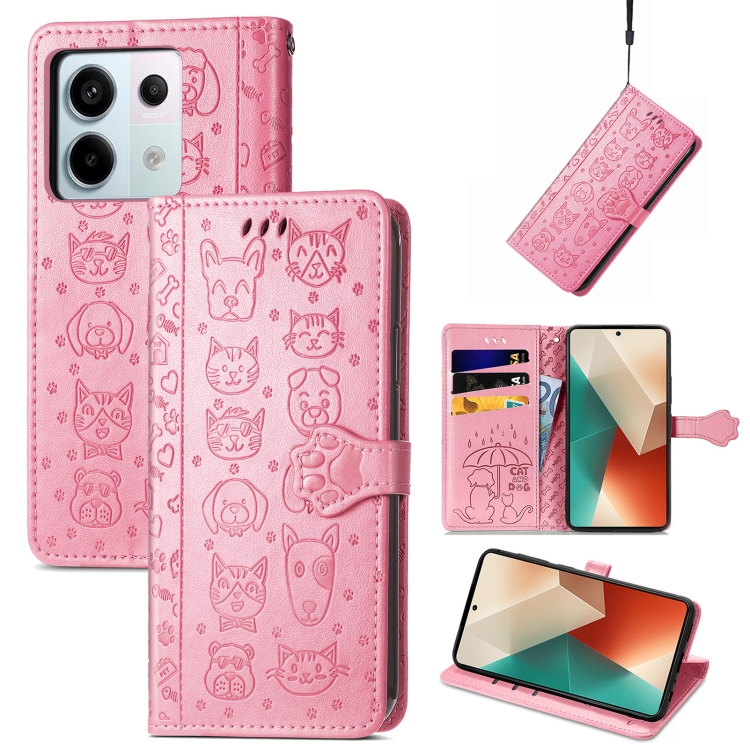 ART ANIMALS Pénztárcahuzat Xiaomi Redmi Note 13 Pro 5G / Xiaomi Poco X6 5G Rózsaszín