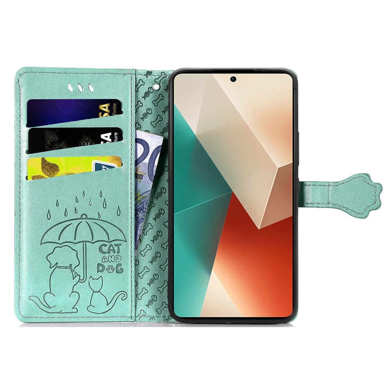 ART ANIMALS Pénztárcahuzat Xiaomi Redmi Note 13 Pro 5G / Xiaomi Poco X6 5G Telefonhoz Zöld