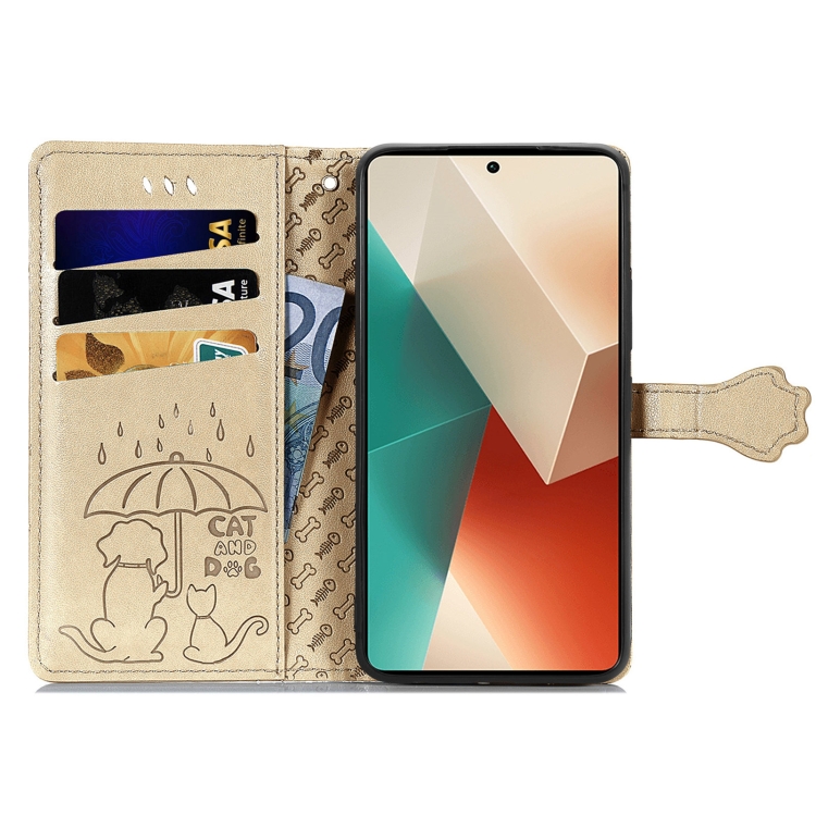 ART ANIMALS Pénztárcahuzat Xiaomi Redmi Note 13 Pro 5G / Xiaomi Poco X6 5G Arany Színű