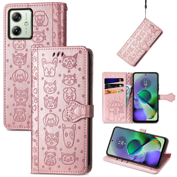 ART ANIMALS Motorola Moto G54 5G / G54 5G Power Edition Pénztárcavédő Rózsa Arany