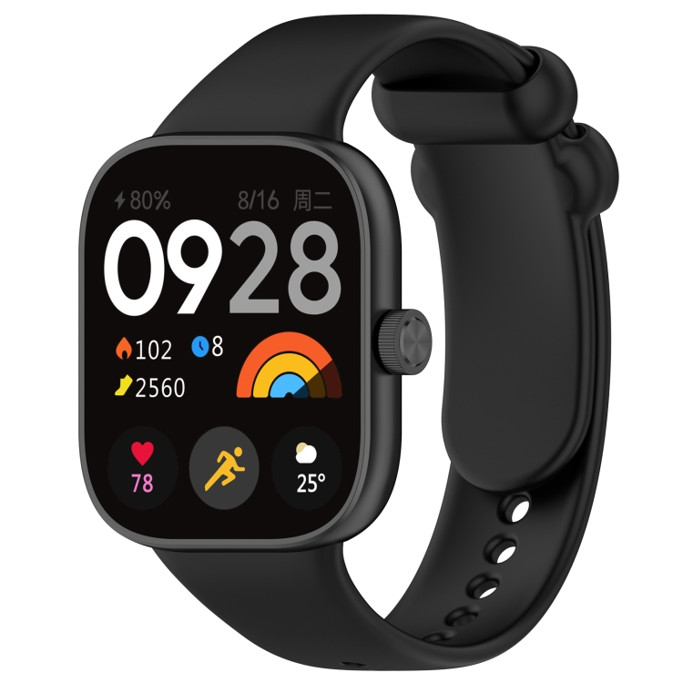 SZILIKON Cserélhető Szíj Redmi Watch 4-hez Fekete