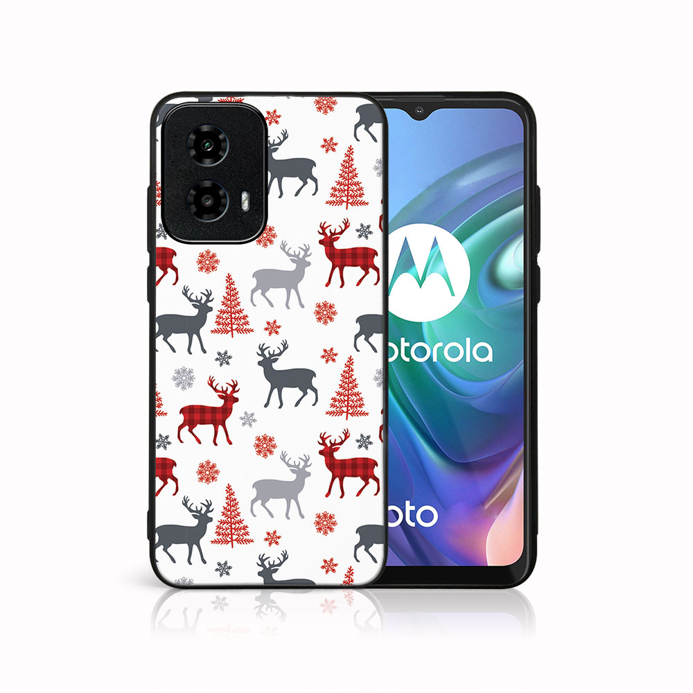 MY ART Karácsonyi Kivitelű Borító Motorola Moto G34 5G DEER (068)