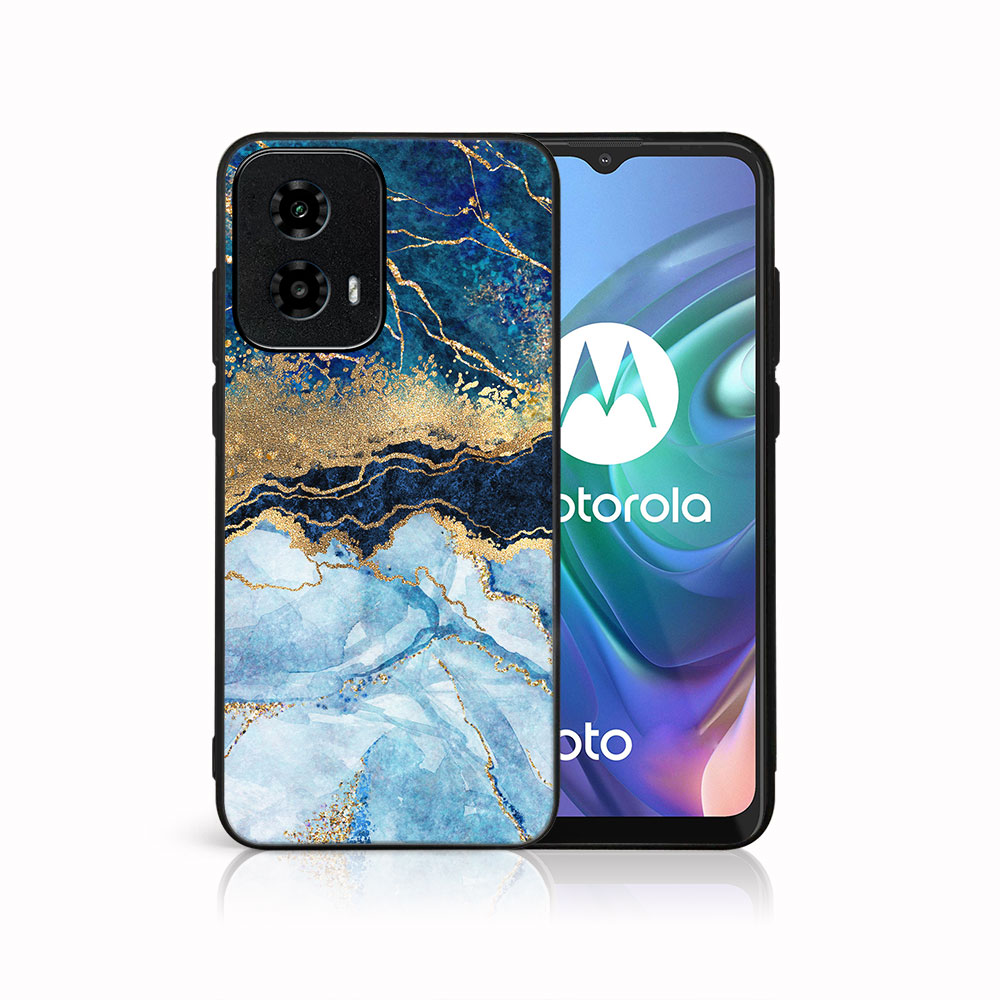 MY ART Védőburkolat: Motorola Moto G34 5G BLUE MARBLE (141)