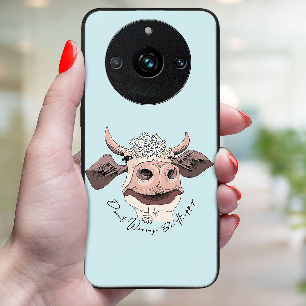 MY ART Védőburkolat A Realme 11 Pro 5G / Pro+ 5G HAPPY COW (181)-hoz