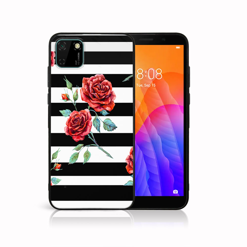 PROTEMIO MY ART Szilikon Borítás Huawei Y5p FEKETE-FEHÉR (034)