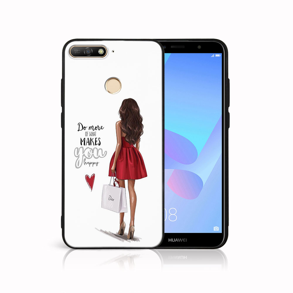 MY ART Védőburkolat Huawei Y6 Prime 2018 RED DRESS (137) Készülékhez