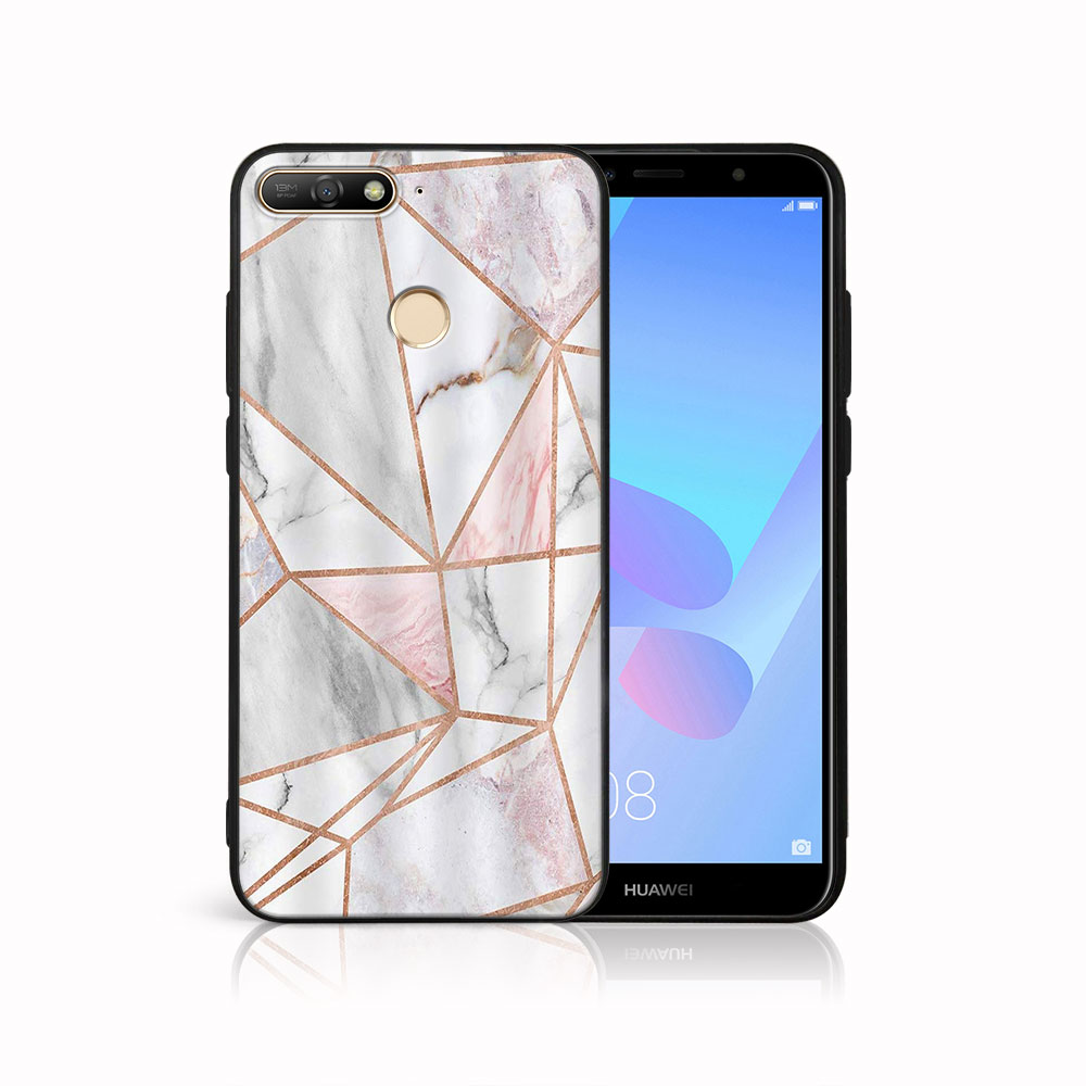 MY ART Védőburkolat Huawei Y6 Prime 2018 PINK MARBLE (143) Készülékhez