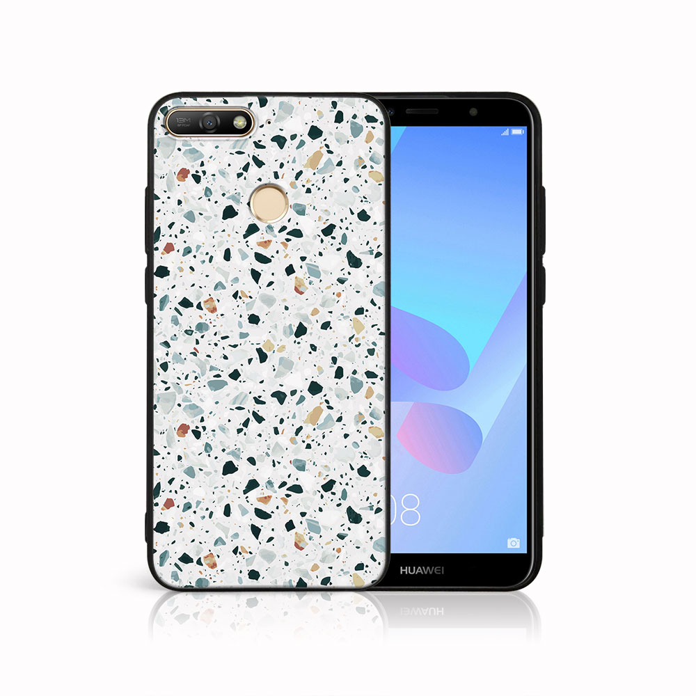 MY ART Védőburkolat Huawei Y6 Prime 2018 GREY TERRAZZO (163) Készülékhez